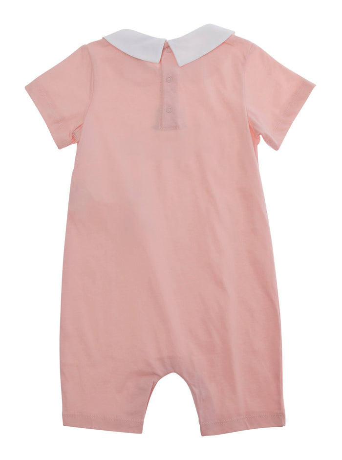 PINK ROMPER WITH GIFT BOX Complete front closure and short sleeves in Cotton Baby Suits