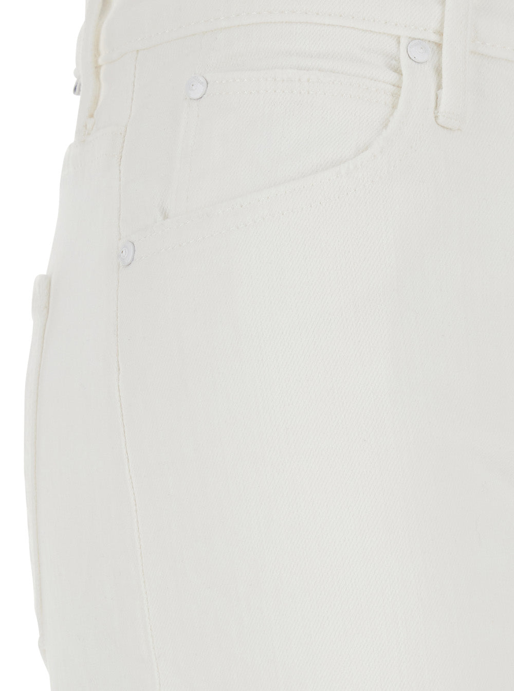 Jeans The Kick with Five-Pocket Design in White Cotton for Women Elastane