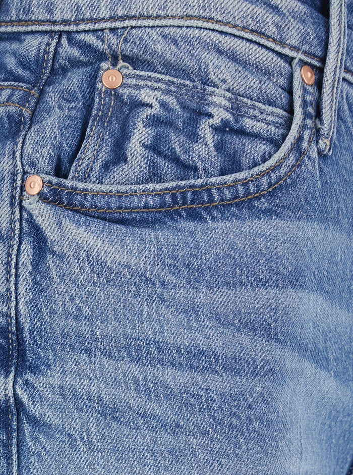 Jeans THE KICK IT ANKLE Light Blue with Bleached Effect in Cotton Denim for Men Lyocell Elastane