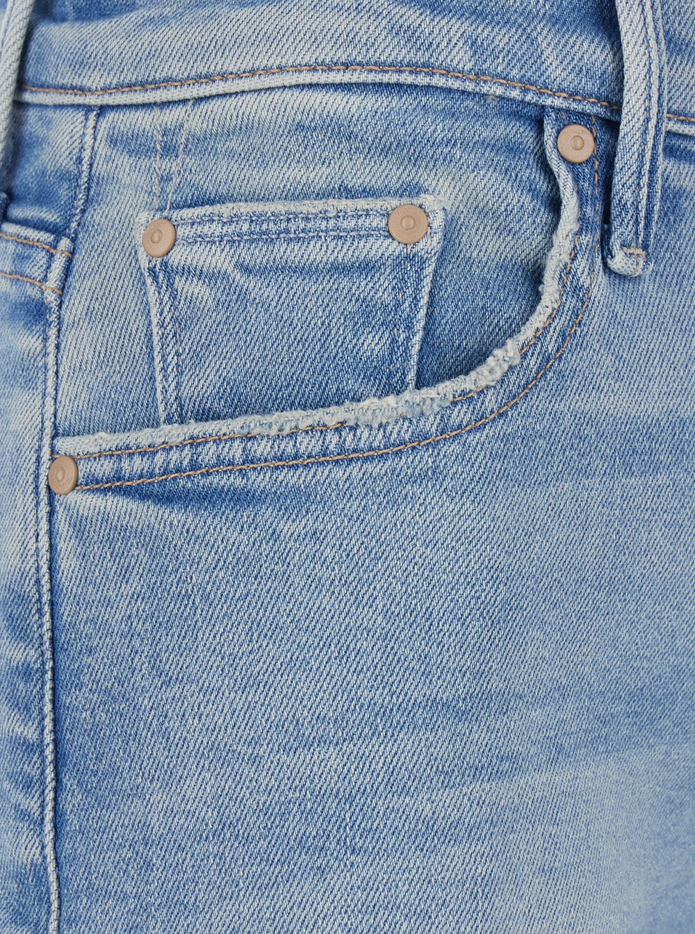The Mid Rise Mavin Sneak Light Blue Jeans with Belt Loops and Logo Embroidery on Rear in Denim Woman