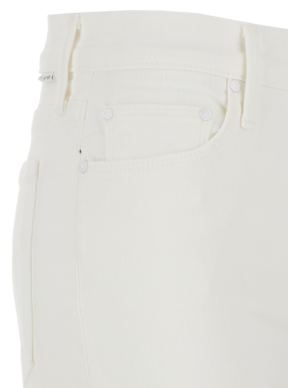 The Twister Sneak White Jeans With Belt Loops And Wide Leg Denim Woman