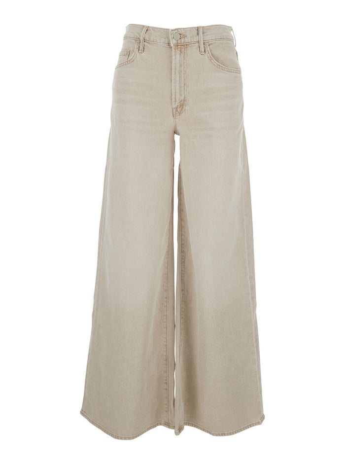 Beige The Undercover Sneak Five-Pocket Denim Jeans for Women Cotton Elastane
