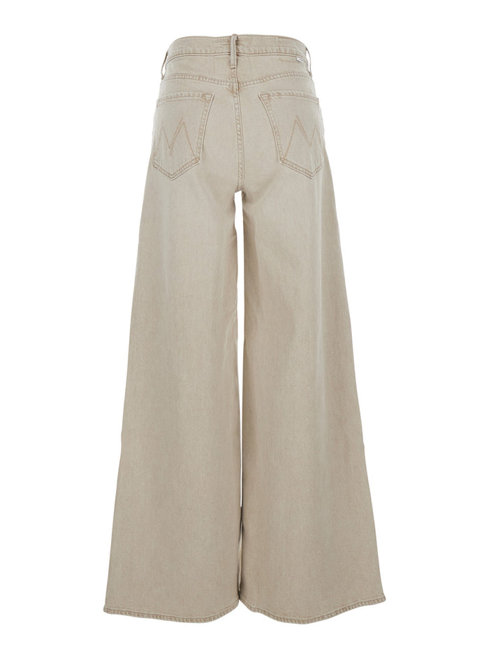 Beige The Undercover Sneak Five-Pocket Denim Jeans for Women Cotton Elastane