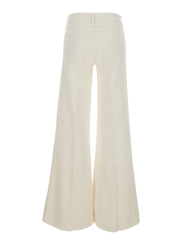 THE PATCH POCKET TWISTER FRAY White Cotton Lyocell Elastane Jean