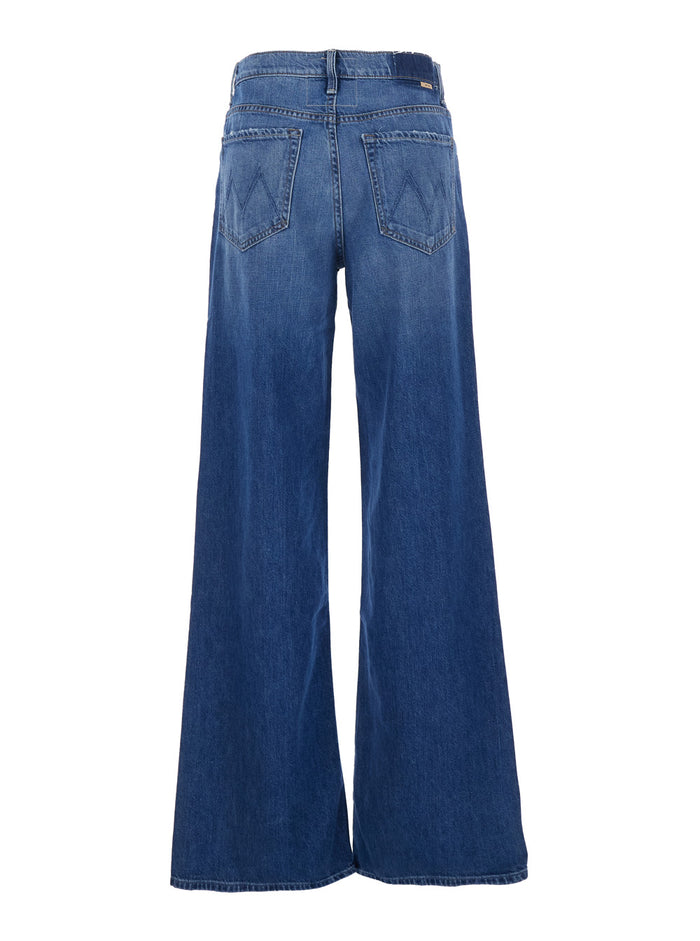 Jeans The Rerun Zip Sneak with Belt Loops and Logo Embroidery on Back in Blue Denim for Women Blu Cotton