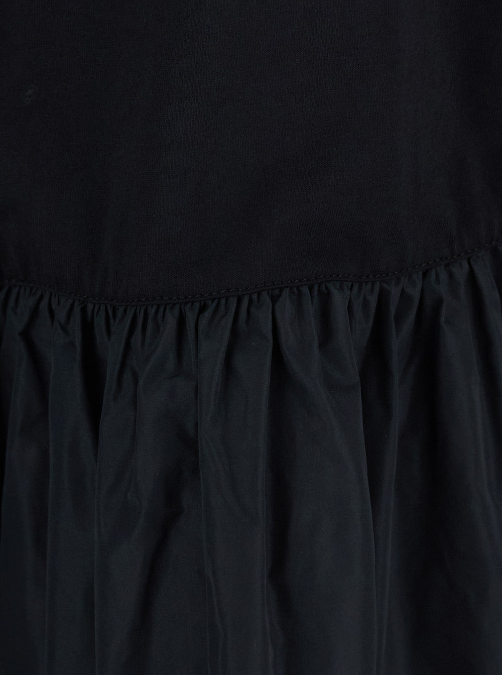 Dress Black With V-Neck And Short Sleeves Cotton For Women