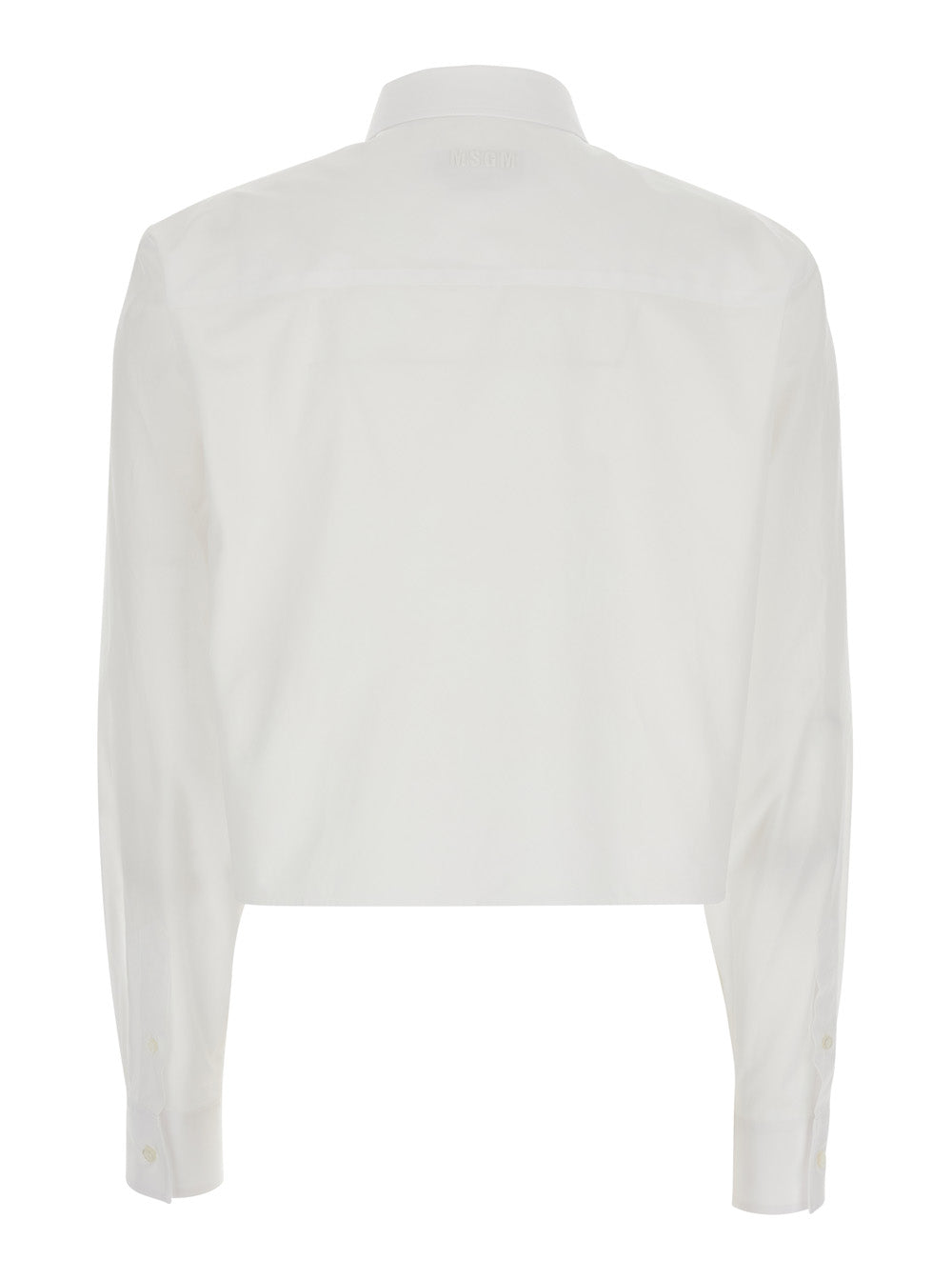 Shirt White With Classic Collar And Long Sleeves Cotton For Women Blouses