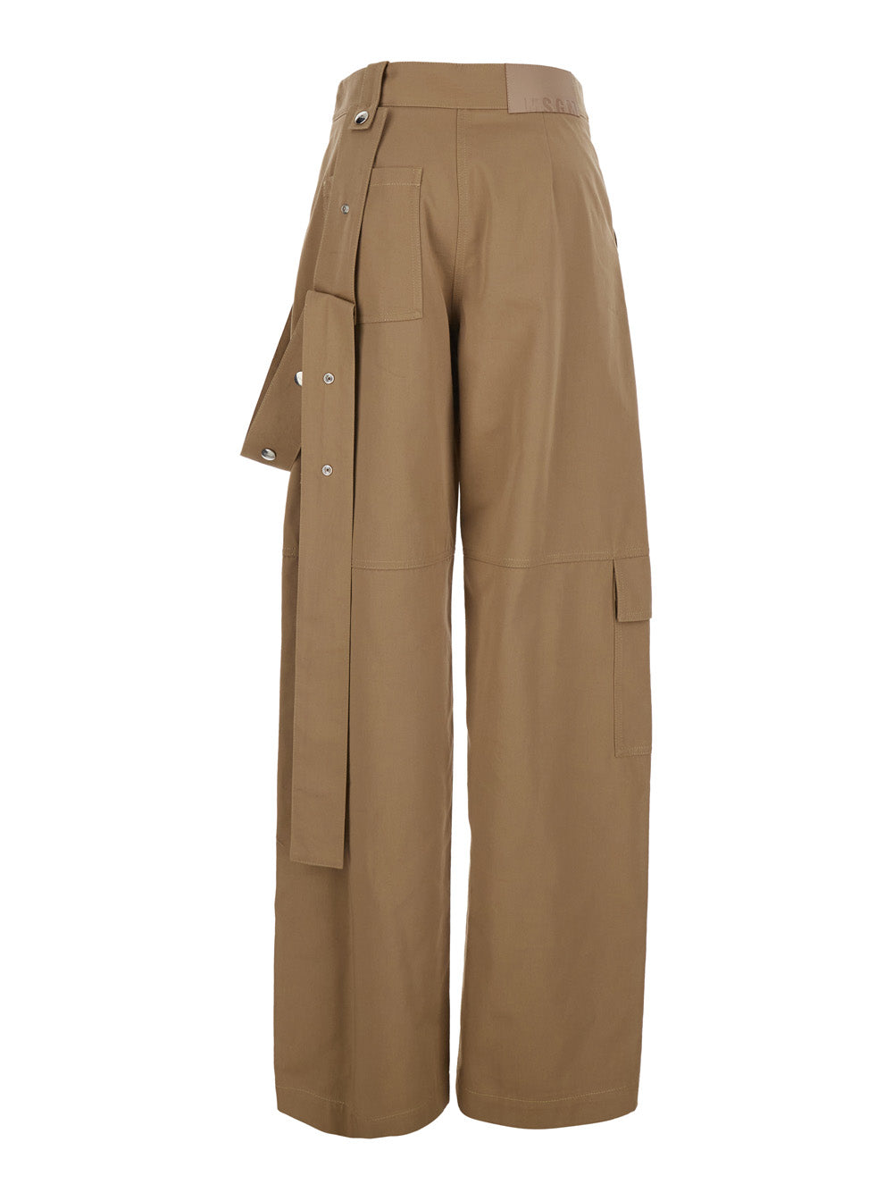 Pants - Beige With Elastic Waist Cotton Men Trousers
