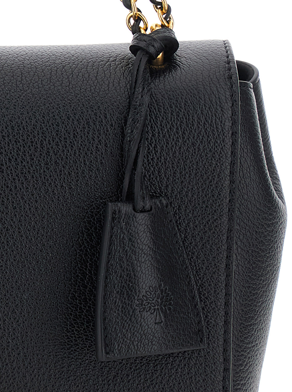 Shoulder Bag MEDIUM LILY with Black Leather Plate for Women Crossbody