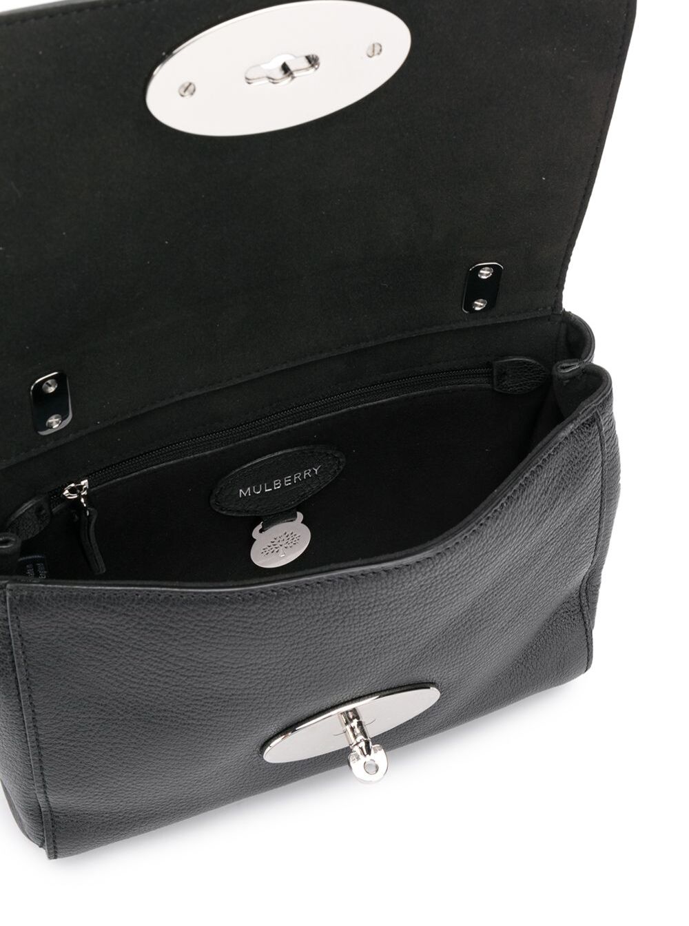 Lily Shoulder Bag with Turn Lock Closure and Adjustable Strap Black Leather Chain for Women Sheep Crossbody