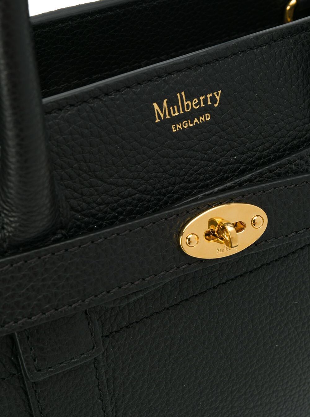 Handbag Batswater Small in Black Leather for Women Calf Hand Bags