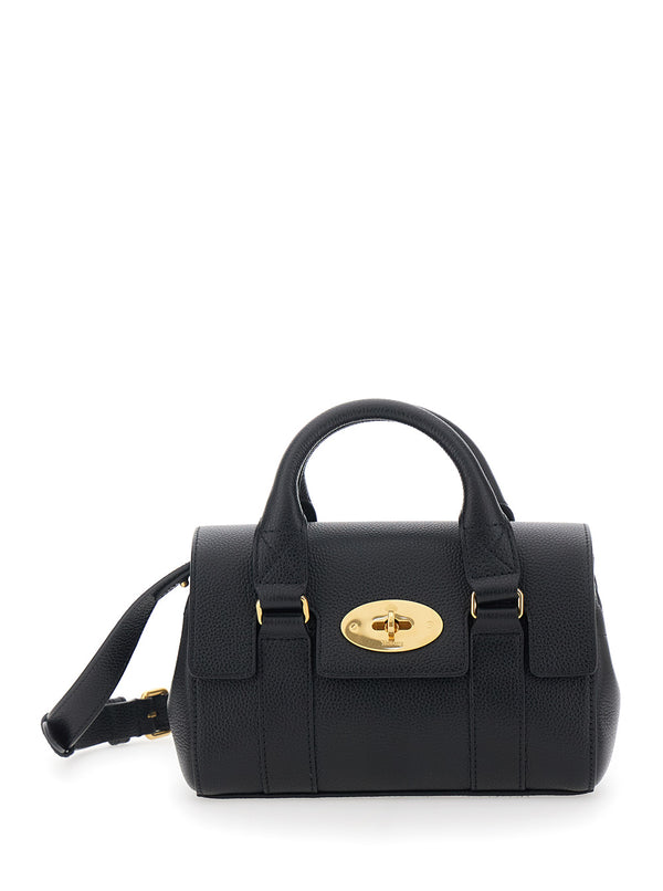 Handbag Bayswater Mini Black Pebbled Leather Calf Handbags