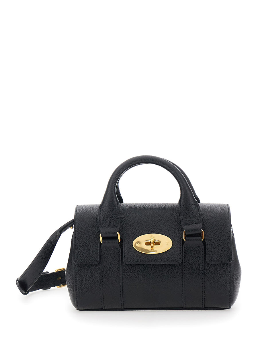 Handbag Bayswater Mini Black Pebbled Leather Calf Handbags