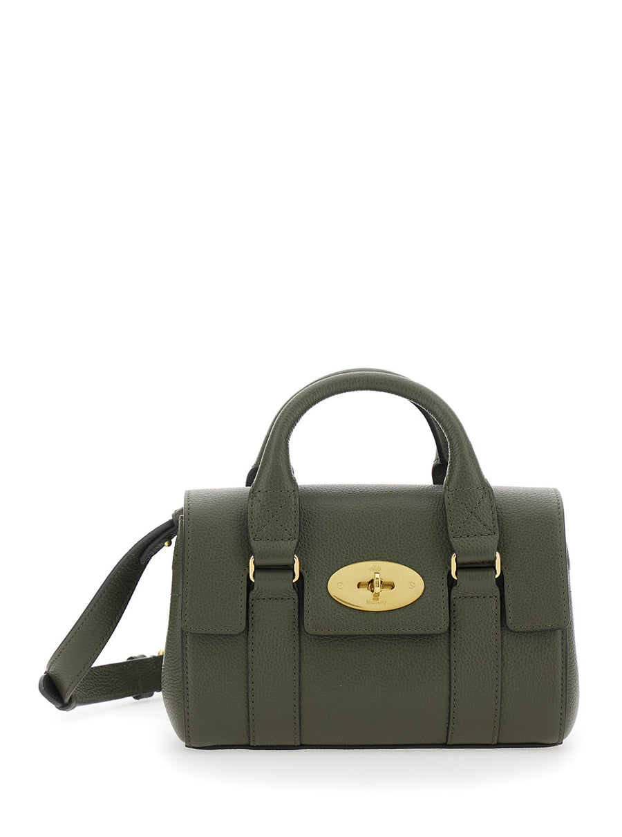 Handbag Bayswater Mini Green Pebbled Leather Calf Handbags