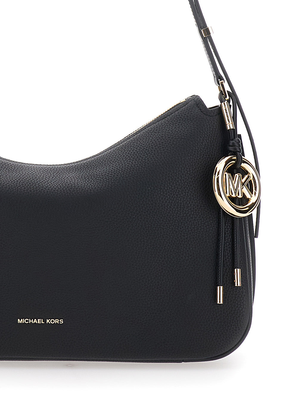 Shoulder Bag Nolita Medium with Logo Charm and Adjustable Black Leather Strap for Women Cow