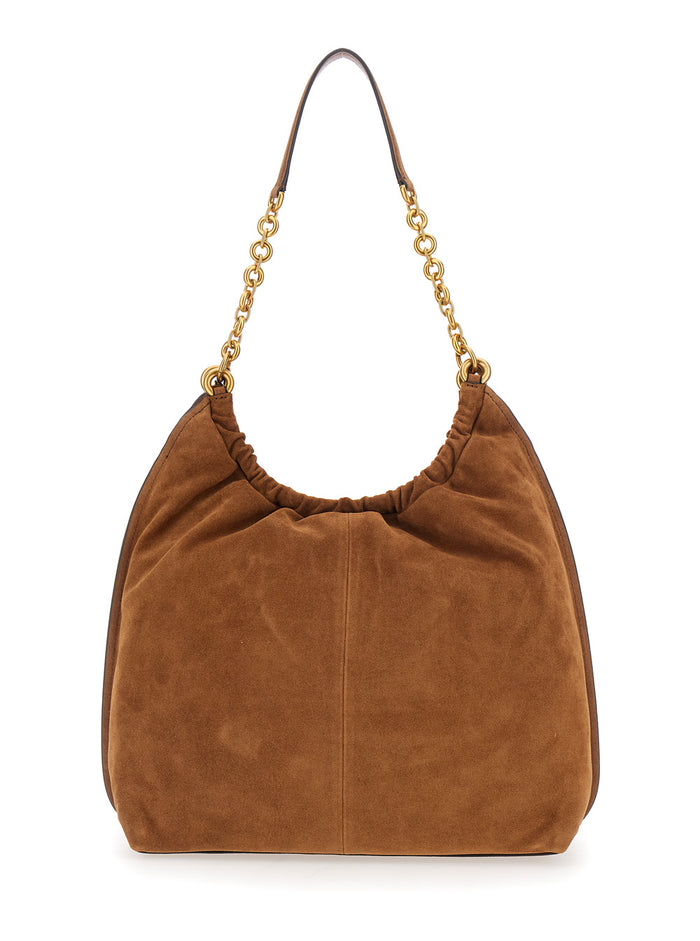 Shoulder Bag Lg Cinch Conv Shldr in Brown Leather for Women Calf