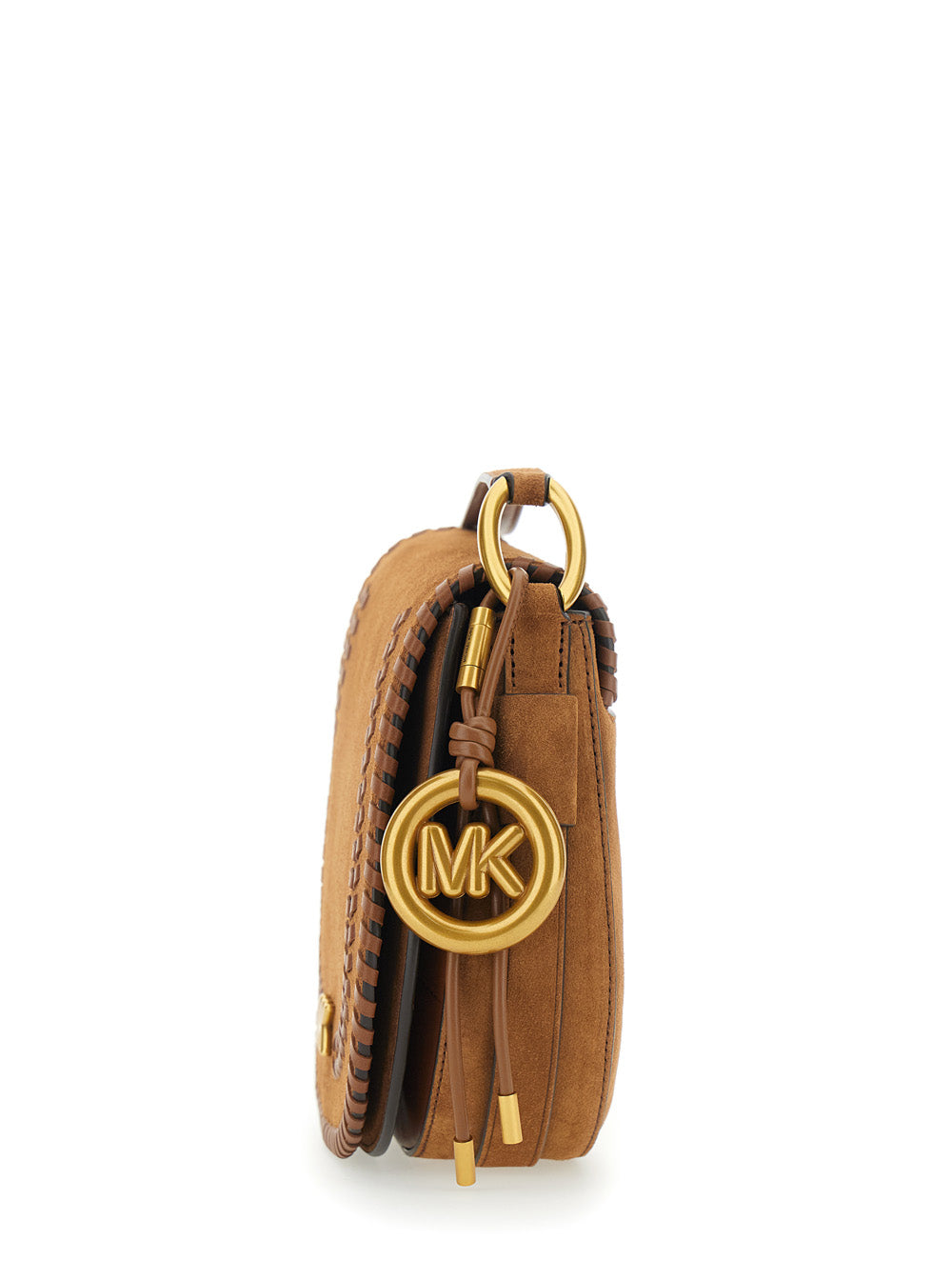 Josie Brown Crossbody Bag with Adjustable and Removable Shoulder Strap Logo Plaque on the Front in Suede Woman Calf