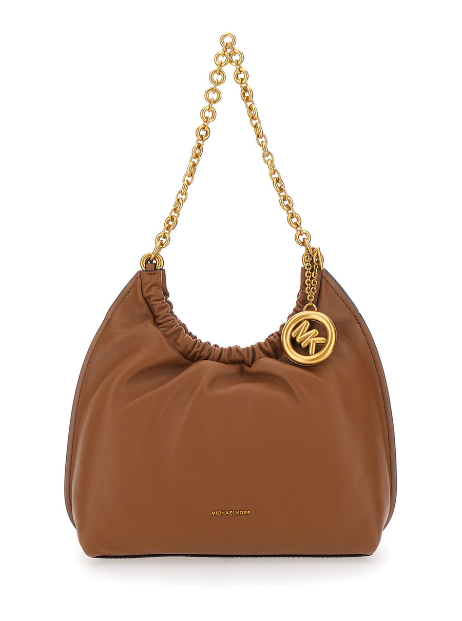 Shoulder Bag Sm Cinch Conv Shldr Brown Leather Cow