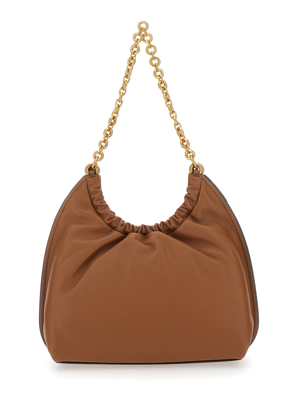 Shoulder Bag Sm Cinch Conv Shldr with Logo on Front in Brown Leather for Women Cow Crossbody
