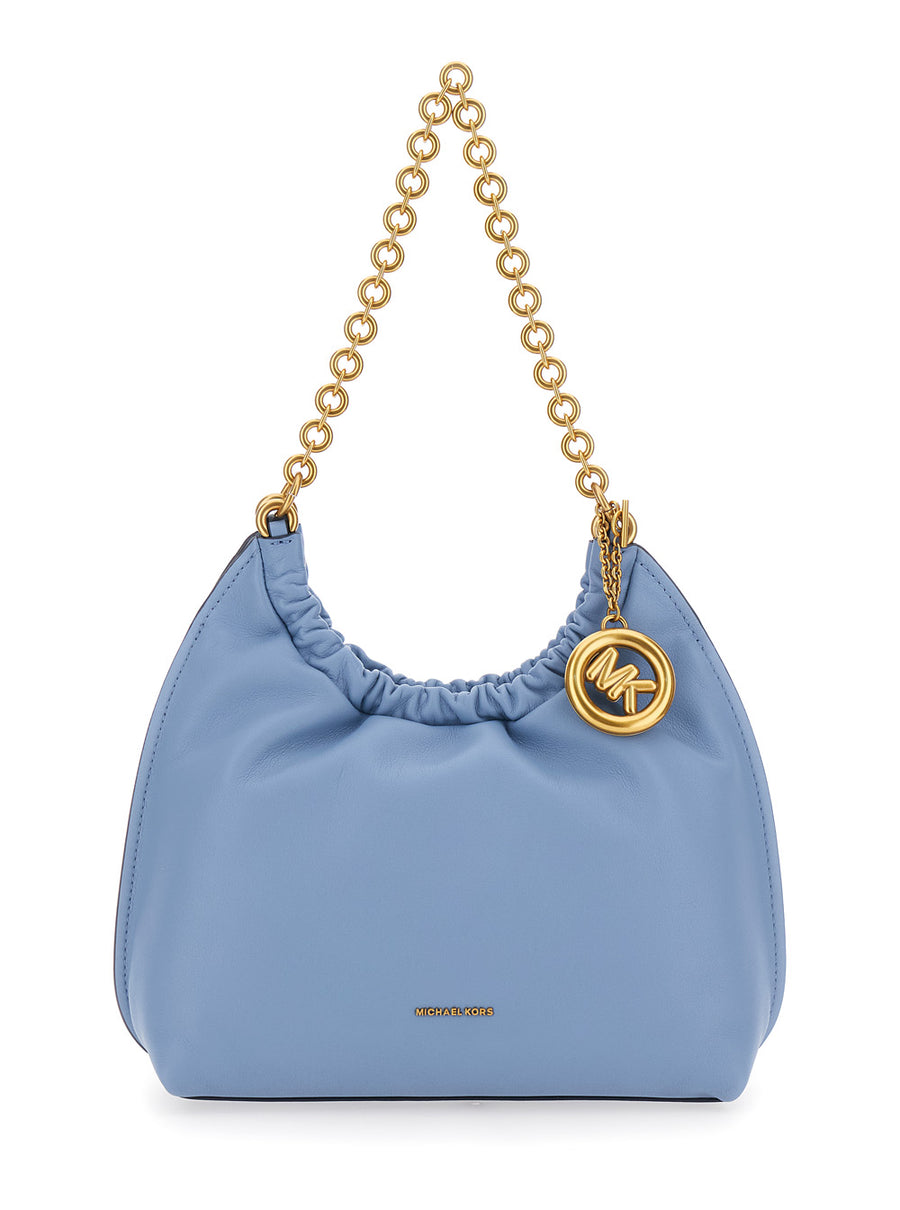 Shoulder Bag Sm Cinch Conv Shldr Light Blue Leather Cow