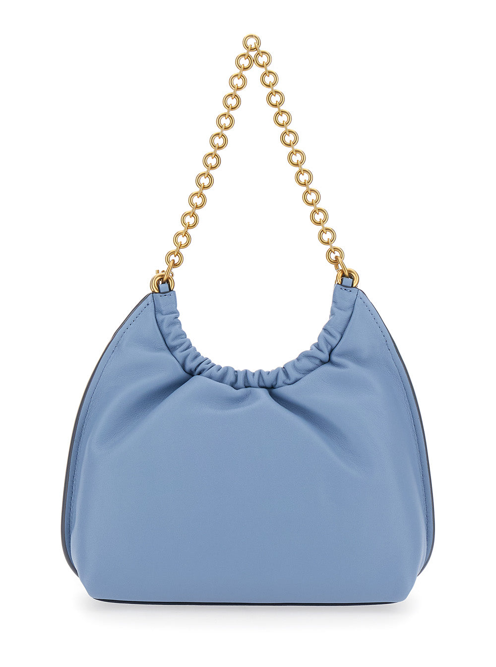 Shoulder Bag Sm Cinch Conv Shldr Blue with Leather Details Light Cow Crossbody