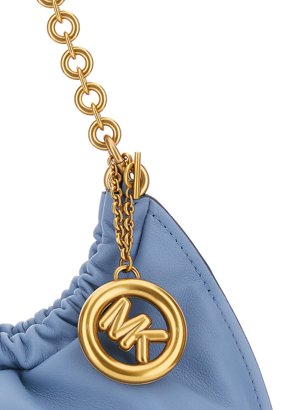 Shoulder Bag Sm Cinch Conv Shldr Blue with Leather Details Light Cow Crossbody