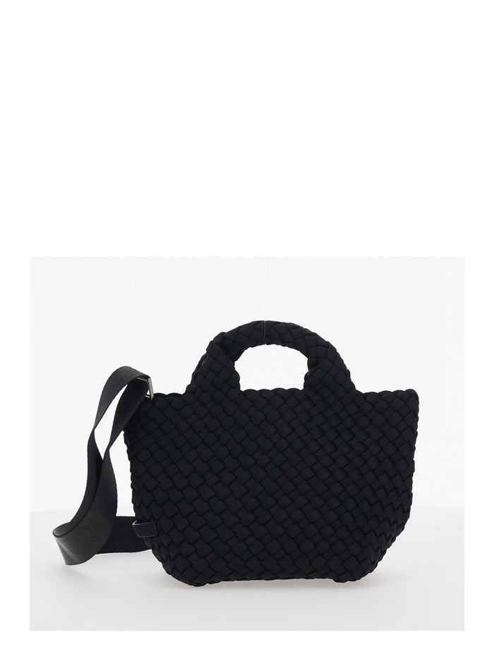 St Barths Mini Handbag with Adjustable and Removable Shoulder Strap Internal Zip Pouch in Black Ecoleather for Women Hand Bags