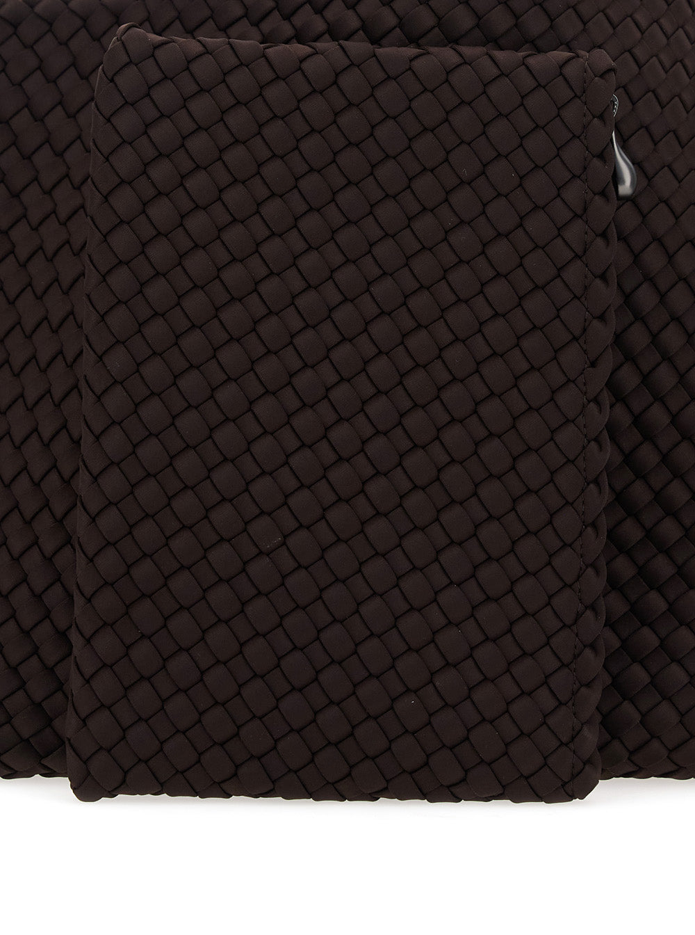 Handbag St Barths with Woven Design and Removable Pouch in Brown Ecoleather for Women Hand Bags