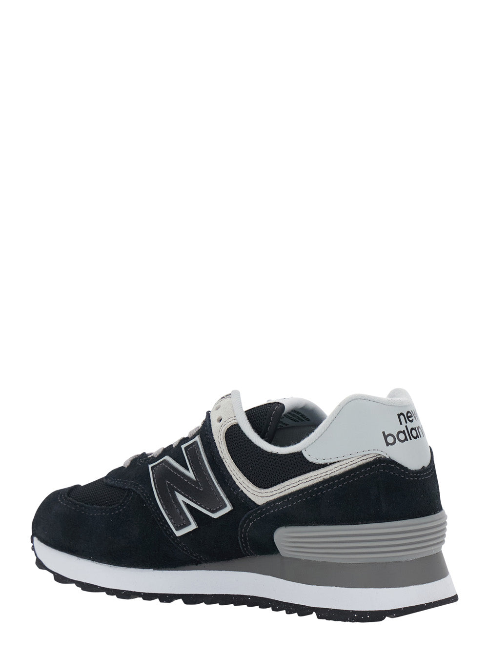 CLASSIC574 Black Leather/textile Sneaker