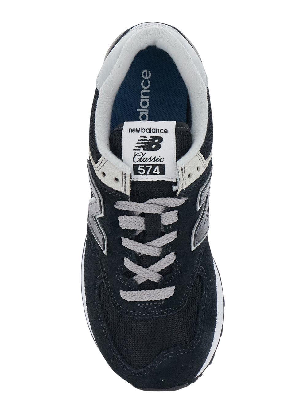 CLASSIC574 Black Leather/textile Sneaker