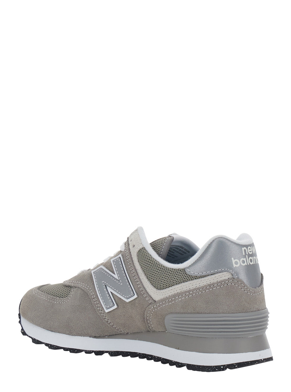 CLASSIC574 Gray Sneakers with Leather Details for Men Grey Leather/textile