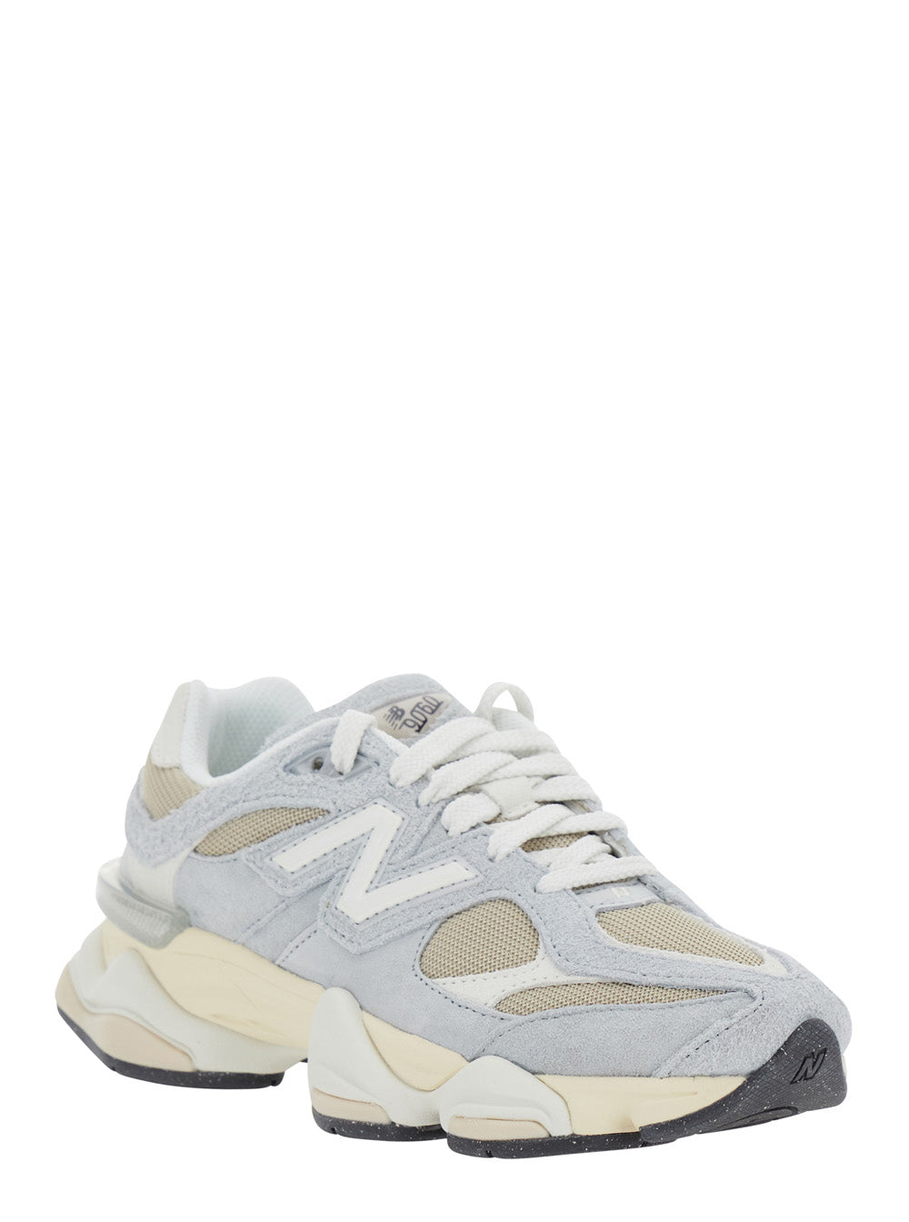 Gray 9060 Sneakers with Suede and Textile Details Grey Suede/textile