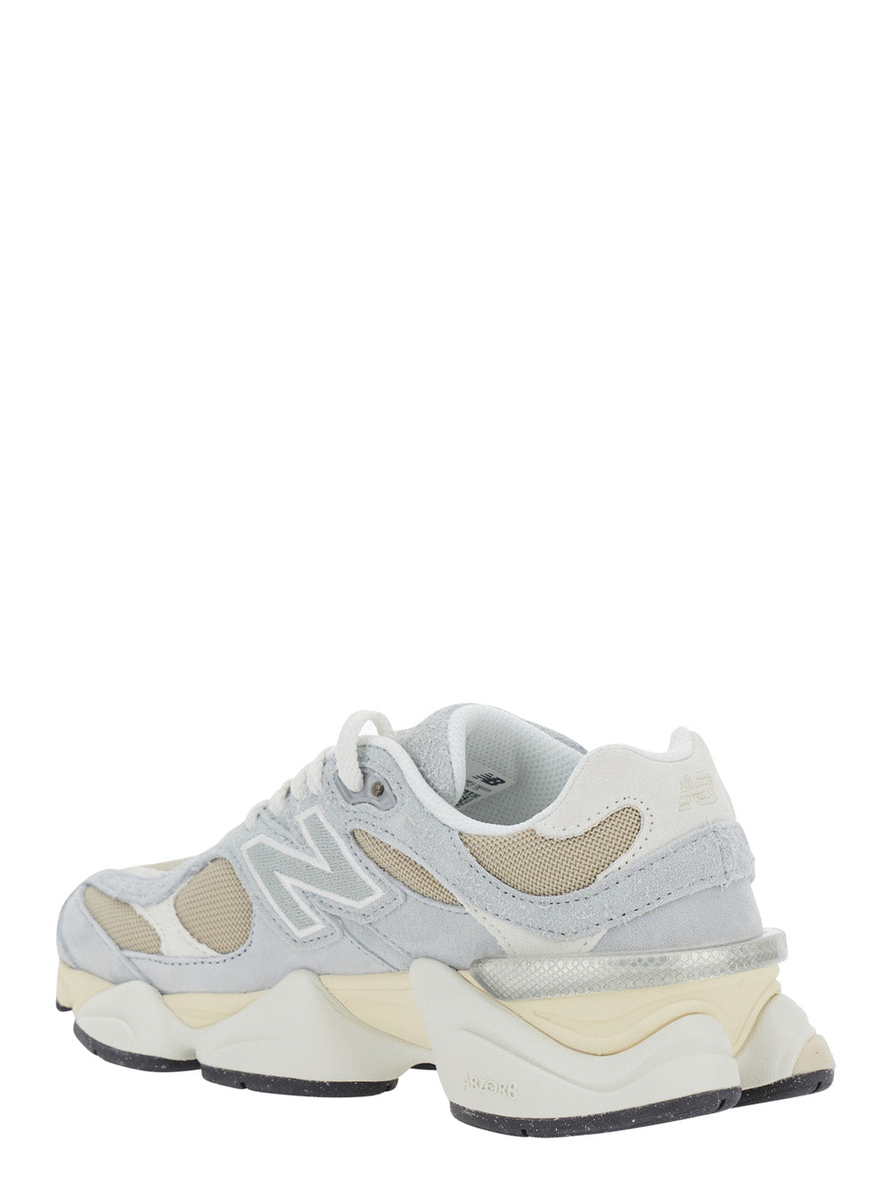 Gray 9060 Sneakers with Suede and Textile Details Grey Suede/textile