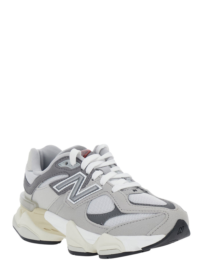 Gray 9060 Sneakers With Contrast Details In Synthetic For Men Grey