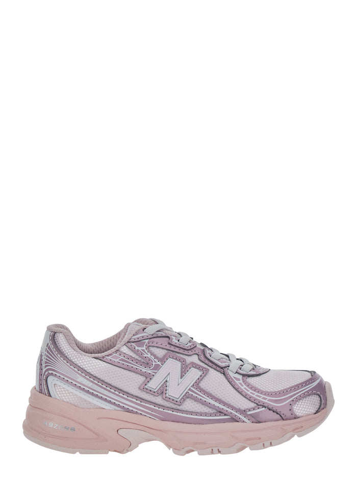 Pink 740 Sneakers with Tech Fabric Details - Synthetic Girl