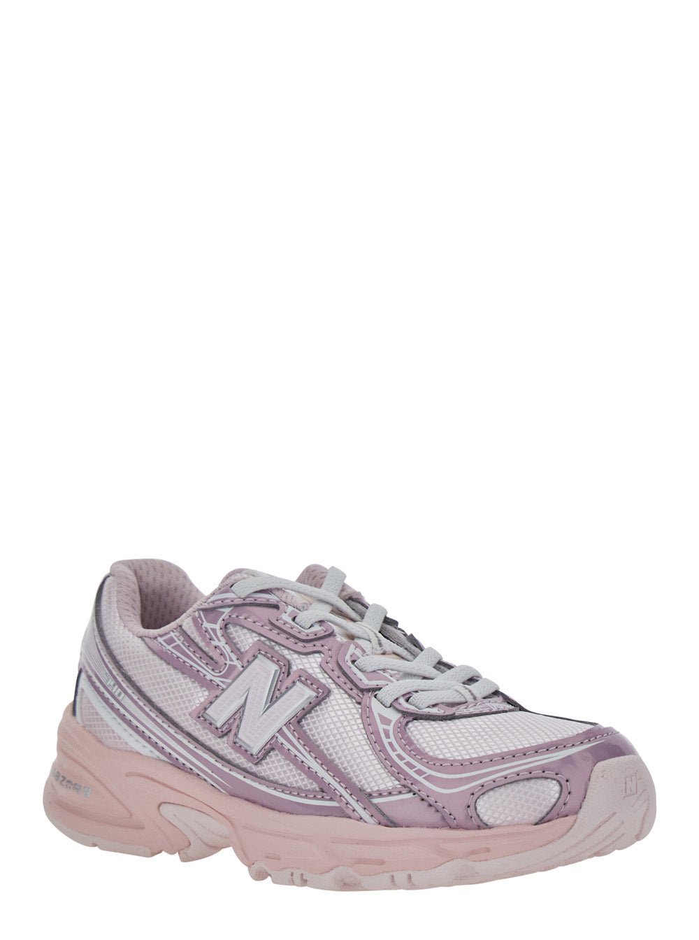 Pink 740 Sneakers with Tech Fabric Details - Synthetic Girl