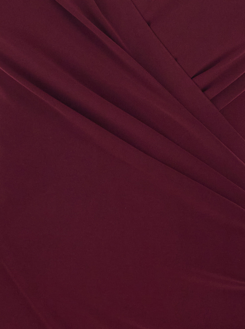 Long Sleeveless Dress KK4253 with American Neckline and Asymmetrical Design in Stretch Tech Fabric Bordeaux Women Polyamide Elastane