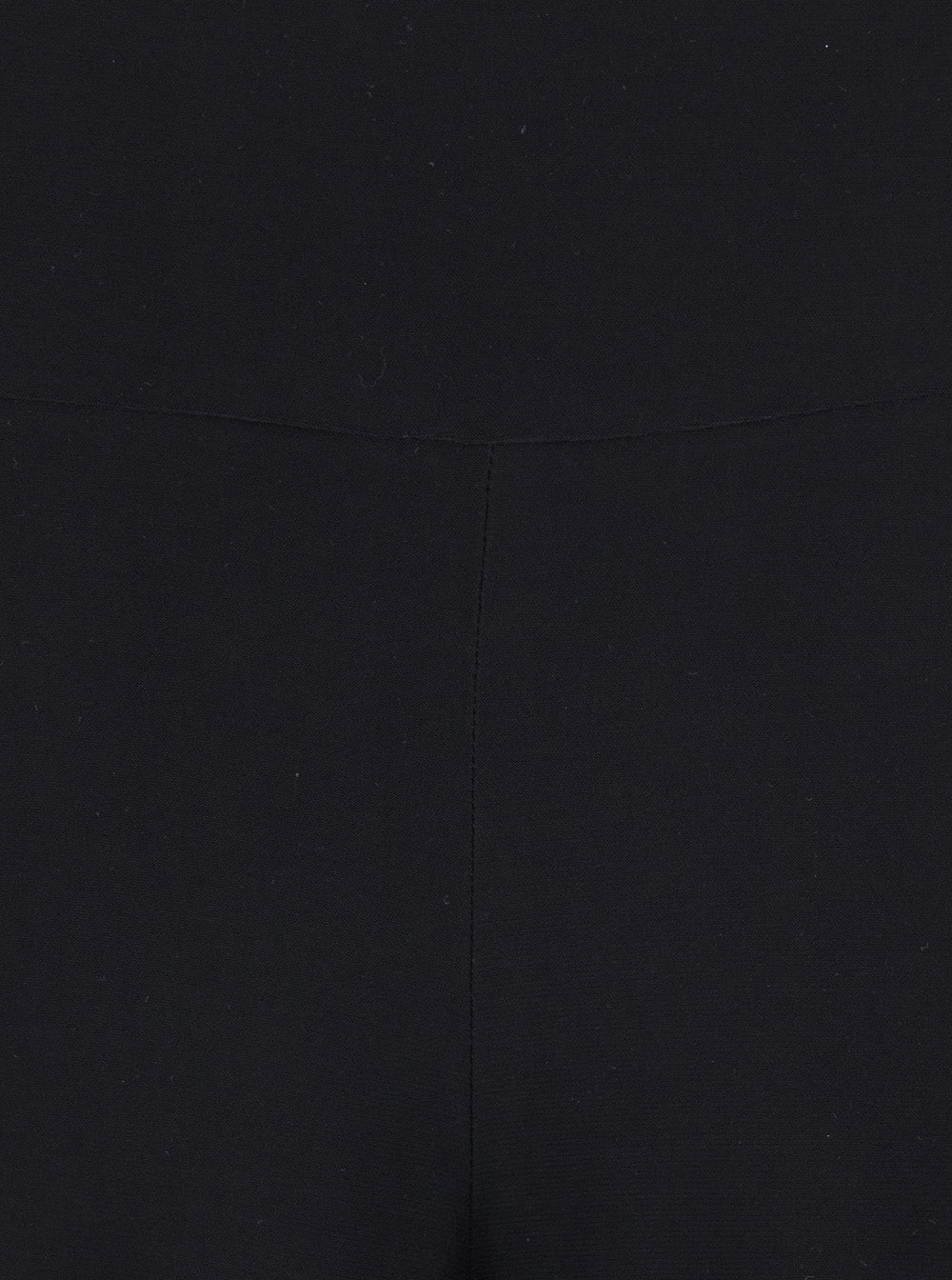 Black Stretch Tech Fabric Elastic Waist Pants for Women Polyester Elastane Trousers