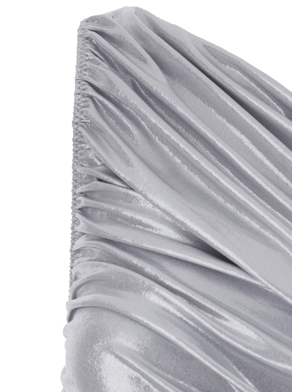 Long Dress Diana with V-Neck in Tech Fabric for Women Metallic