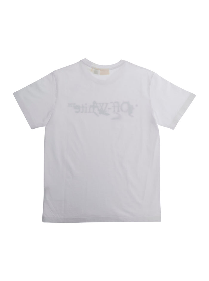 White T-Shirt BIG BOOKISH SPLAT INK TEE S-S with Front Print in Cotton Tshirts And Polo Shirts