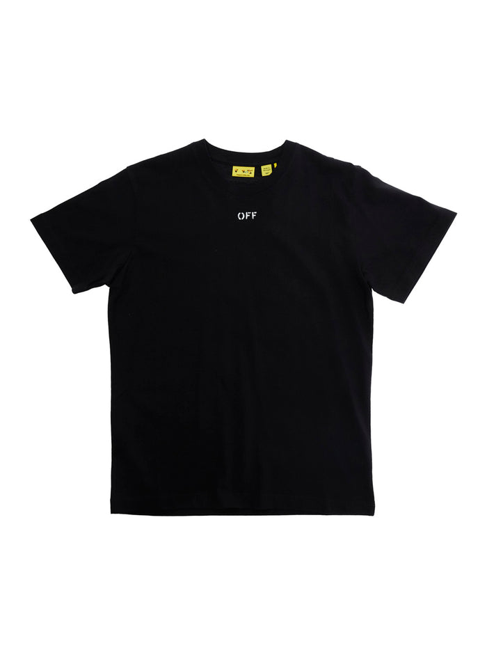 Black T-Shirt ARROW PAINT TEE S-S with Printed Logo on the Front in Cotton Tshirts And Polo Shirts