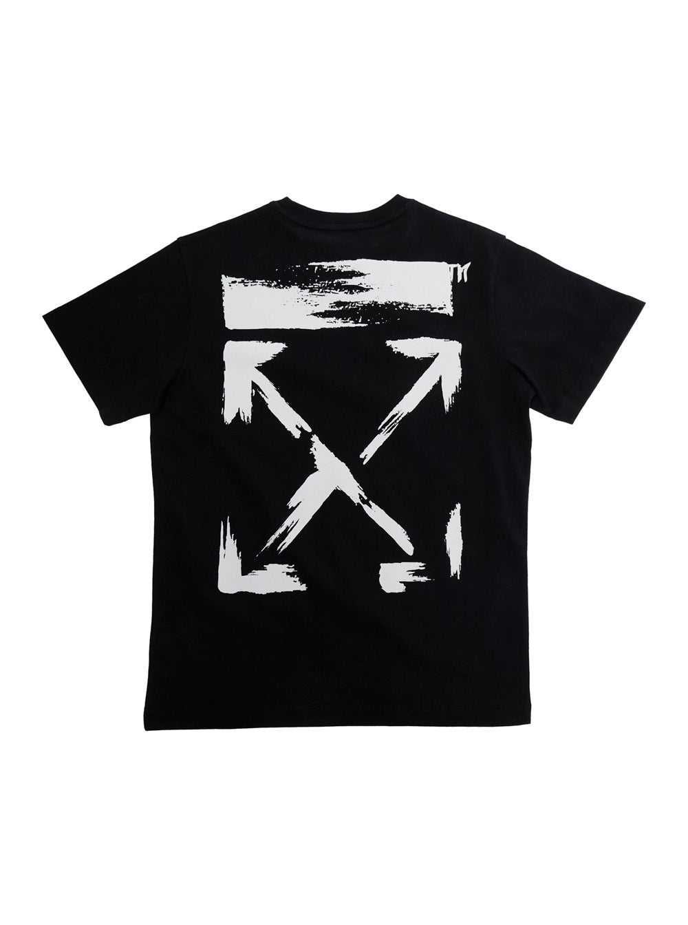 Black T-Shirt ARROW PAINT TEE S-S with Printed Logo on the Front in Cotton Tshirts And Polo Shirts