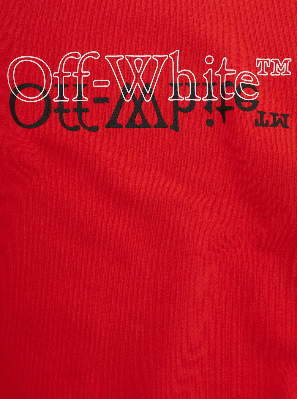 Red Sweatshirt BIG BOOKISH DOUBLE CREWNECK with Printed Logo on the Front in Cotton for Men Sweatshirts