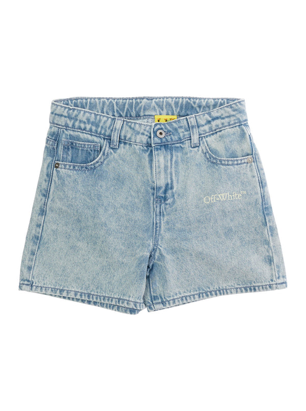 Girls Cotton Shorts Light Blue