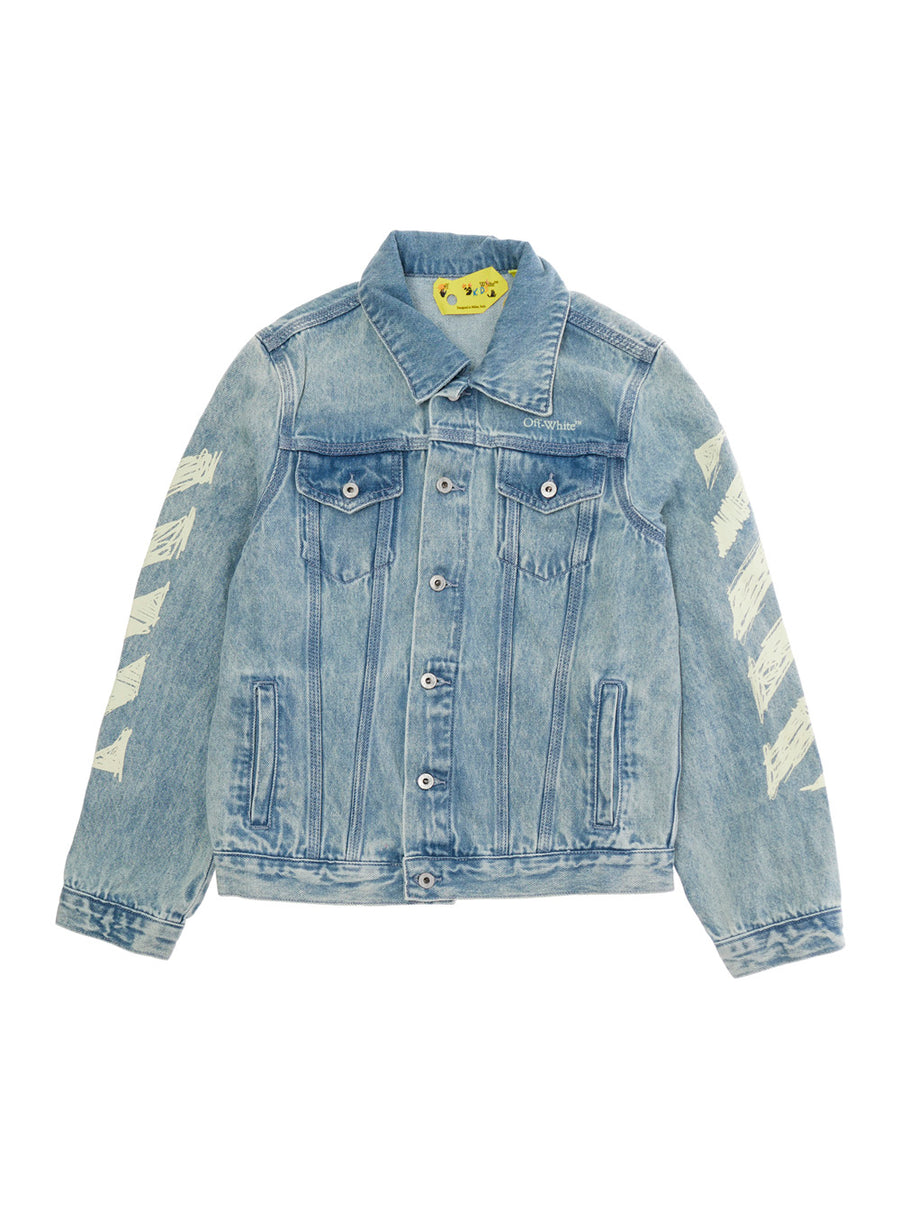 Jacket Light Blue For Girls Cotton Coat