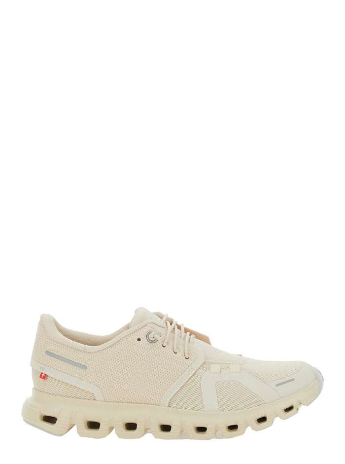 Sneaker Cloud 6 Low Top With Mesh Inserts And Logo On The Side Beige Tech Fabric For Women