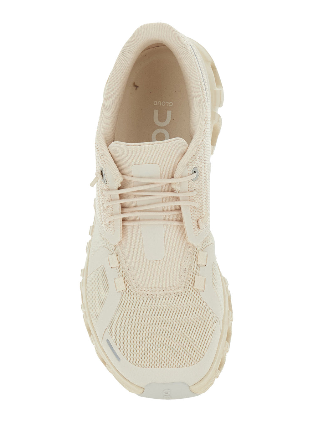 Sneaker Cloud 6 Low Top With Mesh Inserts And Logo On The Side Beige Tech Fabric For Women