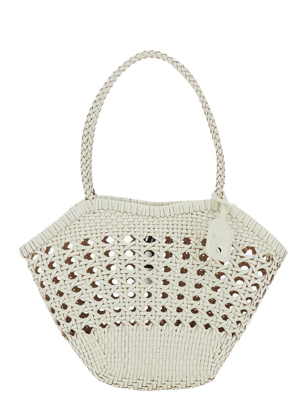 Shoulder Bag Lip White Leather Recycled