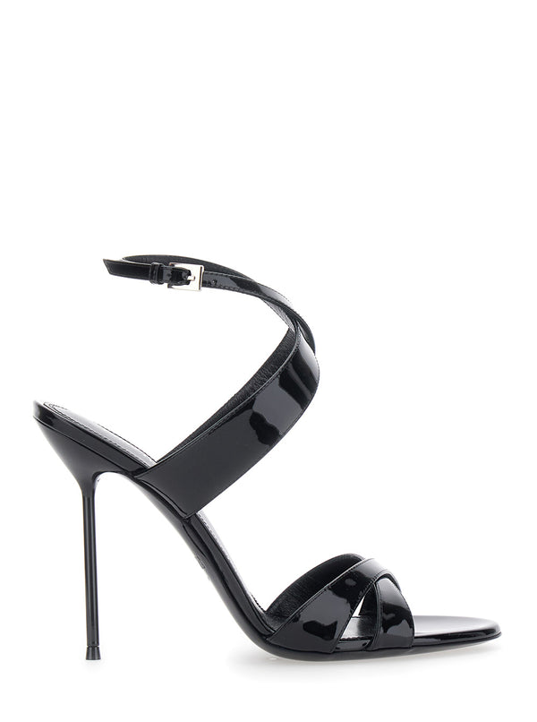 High Heel Sandals Lidia Black Leather Calf