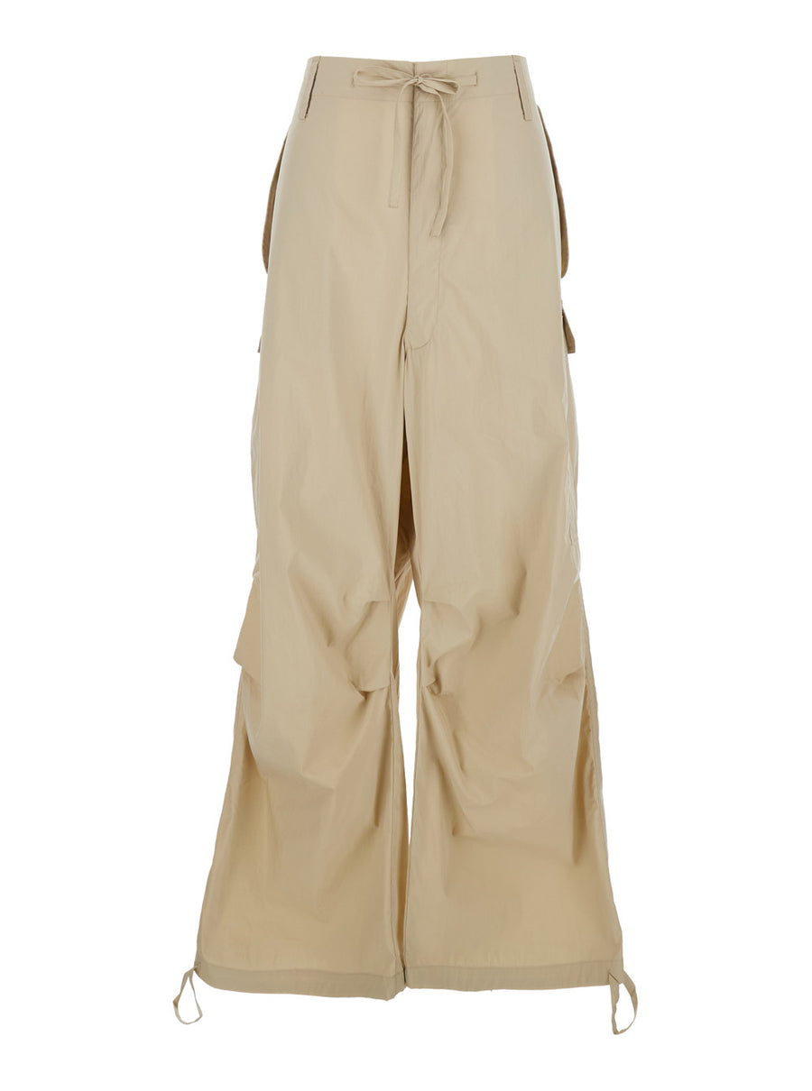 Cargo Trousers Beige Polyamide